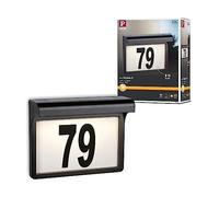 Paulmann 95388 Lampada da esterni LED solare luce per l’illuminazione di numeri civici Dayton II IP44 angolare incl. 1x0,05 Watt nero plastica 3000 K