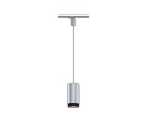 Paulmann 95403 Sistema a binario ProRail3 Lampada di sospensione Corus max. 50 W Argento Binario in Metallo, Materiale plastico Sistema di illuminazione E27