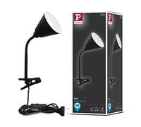 PLM 95430 - Lampada con morsetto Vitis, E14, flessibile, nera