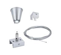 Paulmann 95583 ProRail3 - Sistema di accessori per sistemi di guida a 3 fasi, 3 m, colore: Argento