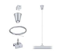 Paulmann 95583 Sistema di illuminazione su binario trifase ProRail3 Accessori Sospensione a cavo 3 m Argento Sistema di illuminazione su binario trifase ProRail3 Metallo per aree commerciali