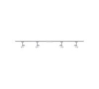 Paulmann 96895 Faretto a LED a soffitto con sistema a binario URail Set Circle, lampada a soffitto orientabile, faretto a soffitto a 4 fiamme cromo opaco, 2700K bianco caldo, 5 W