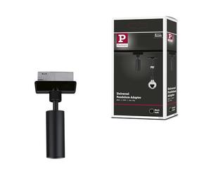 Paulmann 969.14 URail Universal Pendel Adapter Nero Opaco Metallo/Plastica