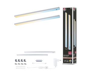 Paulmann 98609 Lampada sottopensile LED Inline set da 2 2x4W 350x26mm 2x350lm 24V cromo opaco Tunable White