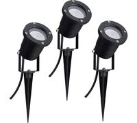 Paulmann 988.97 Illuminazione da Esterno Paletto da Giardino, Set di Spotlight Ip44 Gu10 3 x 3.5 W 230 V 3000 K, Alluminio, 3.5 W, Nero, 32 x 9.2 x 32 cm