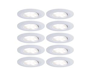 Paulmann 99922 - Faretto LED Calla rotondo, 10 x 6 W, orientabile, colore: Bianco opaco