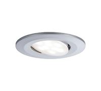 Paulmann 99932 Calla - Faretto da incasso a LED, rotondo, con 1 x 6,5 W, IP65, dimmerabile, cromato opaco, in plastica, 4000 K