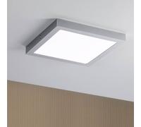 Paulmann 71024 Pannello LED Abia 300x300 mm angolare bianco luce diurna cromo opaco plastica sistema di illuminazione 4000 K 22 W, Chrome matt, ▭ 300x300mm
