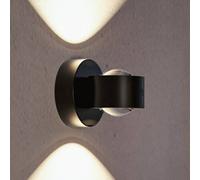 Paulmann 71290 Lampada da parete a LED ricaricabile Zorik IP44 dimmerabile 2700K 100 mm 2x1,1W Nera