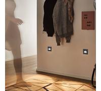 Paulmann applique a LED da incasso a parete con sensore Edge Quadro nera 8 cm Paulmann