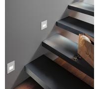PLM 93093 - Lampada da incasso Edge Quadro, 1,2 W, 2700 K, rigida, ad angolo