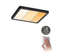 Paulmann Aero VariFit 93101 Pannello LED Areo IP44 175x175 m 3-Step-Dim angolare incl. 1x13 W dimmerabile bianco caldo nero plastica 2000 K 13 W, 1200lm