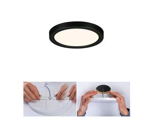 Paulmann Areo Pannello LED rotondo nero 3000K Ø11,8cm Paulmann