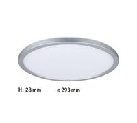 Paulmann 71005-Pannello LED Atria Shine 293 mm, Rotondo, incl. 1 x 16 W, Luce Bianca Diurna, Cromo Opaco, Pannello da soffitto in plastica, 4000 K, Chrome Matt, Ø 293mm
