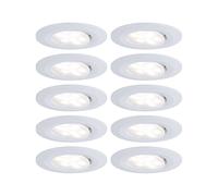 Paulmann Calla bianco, dimmerabile e orientabile, 4.000 K, 9 cm, set da 10 pezzi Paulmann