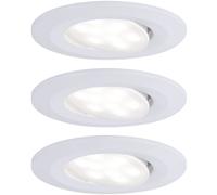 Paulmann 99927 Lampada LED Calla tonda set da 3 incl. 3x6W IP65 faretto da incasso bianco opaco luce per armadi plastica 4000 K 16.5 W, 3 pezzi