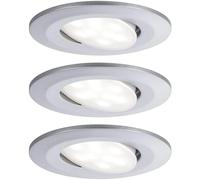 Paulmann Calla Faretto da incasso a soffitto LED, cromo opaco - set da 3