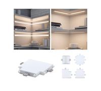 Paulmann 99965 Lampada per mobili Clever Connect connettore a T Border 12V lampada per armadi bianco opaco luce per armadi plastica lampada da cucina