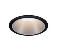 Paulmann 93407 Lampada da incasso LED Cole rotonda incl. 1 faretto da incasso dimmerabile da 6,5 Watt nero, argentato apparecchio da incasso plastica, zinco-alluminio spot da soffitto 2700 K