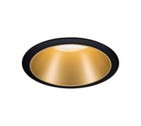 Paulmann 93403 Lampada da incasso LED Cole rotonda incl. 1 faretto da incasso dimmerabile da 6,5 Watt nero, oro opaco apparecchio da incasso plastica, zinco-alluminio spot da soffitto 2700 K