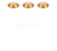 Paulmann Cole Lampada da incasso a soffitto LED, bianco/dorato opaco - set da 3