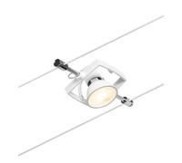 Paulmann CorDuo, punto luce per sistema di cavi per faretti, 94433, Mac II, massima CC 10 Watt, lampade con cavi, estensibile, cromato, opaco, in plastica, GU 5,3, senza lampadine