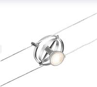 Paulmann CorDuo, punto luce per sistema di cavi per faretti, 94437, Cardan, massima CC 10 Watt, lampade con cavi, estensibile, cromato, opaco, in plastica, GU 5,3, senza lampadine
