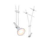 Paulmann CorDuo, punto luce singolo per sistema di cavi per faretti, 94488, Comet, massima CC: 12V 50 Watt, estensibile, bianco, opaco, cavi in metallo, GU 5,3, senza lampadine