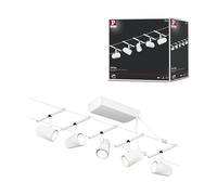 Paulmann CorDuo, sistema di cavi per faretti, 94467, set di base Cup, massima CC 5 pezzi da 10 Watt l’uno, estensibile, bianco, opaco, in plastica/metallo, GU 5,3, senza lampadine
