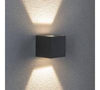 Paulmann Cybo applique da esterni LED, 2.700 K, 8 x 8 cm, grigio Paulmann