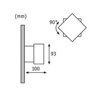Paulmann Cybo Lampada da parete per esterni a LED, 2.700 K, 10x10 cm, Paulmann