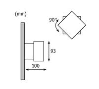 Paulmann Cybo Lampada da parete per esterni a LED, 2.700 K, 10x10 cm, Paulmann