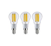 Paulmann 29134 Eco-Line Lampadina a filamento 230V LED goccia E14 confezione da 3, 100mm 3x525lm 3x2,5W 3000K chiaro