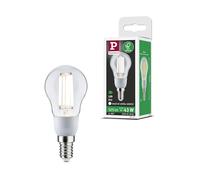 Paulmann Efficient-Line LED a goccia E14 2,5 W 3000 K trasparente | LED ad alta efficienza energetica da 525 lm, in vetro di alta qualità, per portalampade E14, Eye Friendly