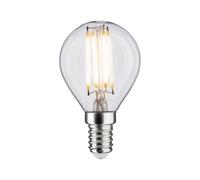 Paulmann Filamento 230 V LED a goccia E14 4,8 W 2700 K trasparente | Dimmerabile, 470 lm, Eye Friendly, per portalampada E14, luce uniforme