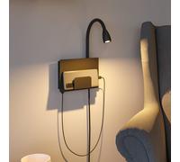 Paulmann Halina Applique a LED USB, braccio flessibile nero Paulmann