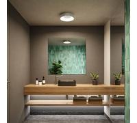 Paulmann HomeSpa Casca plafoniera LED, bianco/alluminio, IP44 71094