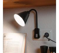 Paulmann Junus lampada da presa, braccio flex nero Paulmann