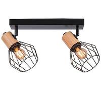 Paulmann lampada da soffitto 2x20 W nero-legno 66767