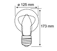 Paulmann Lampada LED in vetro E27 9W G125 Fil 2.700K opale dimmerabile Paulmann