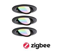 Paulmann LED da incasso Nova Coin Smart nero RGBW set da 3 pezzi 8,4 cm Paulmann