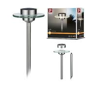PLM 93764 - Luce solare a led, a grana orticola, 0,2 W, argento, IP44, Ufo