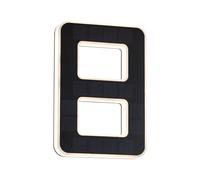 Paulmann Luce per numero civico n. 8 3000K IP44 Nero | Luce per numero civico solare, bianco caldo 3000K, IP44, batteria sostituibile, per uso esterno