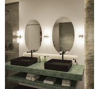 Paulmann 71077 Applique Selection Bathroom Luena IP44 E14 230V max 2x20W dimmerabile cromo, luce bagno in vetro luce bagno a due fiamme