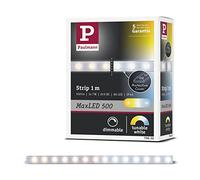 Paulmann MaxLED 500 Cover di espansione 1 m TunW Argento | Strisce singole per l’ampliamento, IP44, Tunable White da 2700K a 6500K, autoadesive, tagliabili a piacere