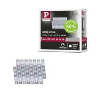 Paulmann MaxLED 500 Striscia LED 2,5 m 4000K 9W Argento | Striscia LED, bianco neutro 4000K, dimmerabile, autoadesiva, tagliabile a piacere