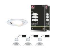 PLM 93449 - Lampada da incasso Nova Coin, 6W, 2700 K, 50°, rotonda, Bianco o