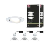 PLM 93449 - Lampada da incasso Nova Coin, 6W, 2700 K, 50°, rotonda, Bianco o