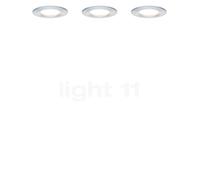 Paulmann Nova Lampada da incasso a soffitto LED, alluminio trasformato, Set da 3, commutabile