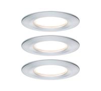 Paulmann Nova Lampada da incasso a soffitto LED, alluminio trasformato, Set da 3, commutabile